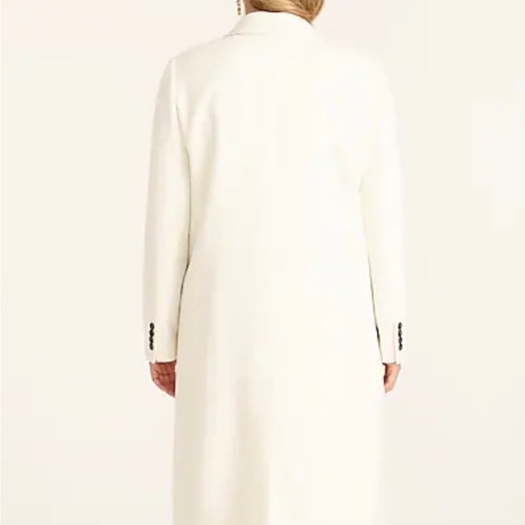 J.Crew Double-Breasted Topcoat in Italian Wool-Cashmere in Ivory Size 12 - Picture 2 of 13